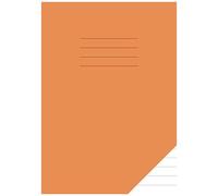 A5 Exercise Book 10mm Lined: 1cm Ruled Jotter / Notebook For School With Orange Cover