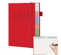 A5 Planner Notebook, Tabbed Yearly Agenda Organizer, Daily, Weekly, and Monthly Planning for To-Do Lists, School, Home, Office, Classroom, Durable Pages with Easy Navigation, Productivity Tool