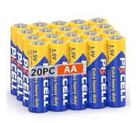 AA Piles 1,5V Haute Performance Zinc Carbone, Lot de 20 - PKCELL