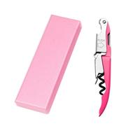 AAABOX Limonadier Rose,Tire Bouchon Sommelier avec Boîte Cadeau | Ouvre Bouteille de Vin Professionnel,3-en-1,Double Levier,Coupe Film Tranchant, Vis Robuste, Acier Inoxydable