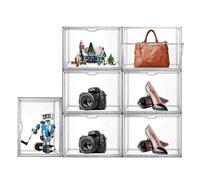 AAABOX Vitrine Acrylique Transparent Empilable avec Porte pour Sac à Main,36x23x27cm Boîte de Présentation Display Case Box pour Collection Lego Voiture