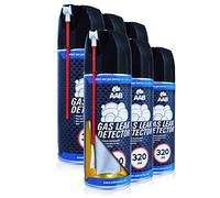 AABCOOLING Gas Leak Detector 320ml - 6 Pièces - Spray Détecteur de Fuite de Gaz, Detecteur de Gaz Butane, Detecteur Propane, Detecteur Fuite, Detecteur de Gaz Naturel, Detecteur de Fuite Aerosol