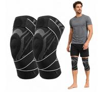 AAFGVC genouillère de Chantier avec Compression 360 Degrés, Coussin Gel, Ressorts de Soutien et Matière Respirante pour Carreleur, Jardinage et Positions Agenouillées (XL,Noir,2 paires)