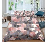 AAHARYA Housse de Couette Cube 3D Moderne Chambre Cadeau Jeune | Résistant aux couleurs, Fermeture invisible, Toutes saisons, Respirant, Doux, Lavable en machine Double（200x200cm）