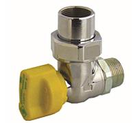 Aalberts SEPP gaz vanne à boisseau sphérique d'angle 0029485 DN 25, R 1 x Rp 1, laiton chromé