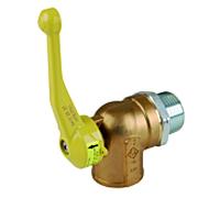 Aalberts SEPP robinet à boisseau sphérique d'angle gaz 0210348 4, 1930 cbm/h, R 1xRp 2000 , pour compteurs de gaz bitube, laiton