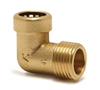 Aalberts VSH Tectite angle de transition 4758272 15 mm x Rp 1/2, laiton, 90 degrés, IG, insoluble
