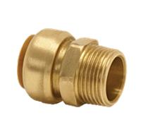 Aalberts VSH Tectite raccord de transition 4751441 15 mm x R 1/2, laiton, IG/AG, cuivre, amovible