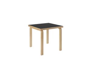 Aalto 80C Table Carrée H60 Bouleau/Noir
