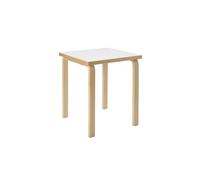 Aalto 80C Table Carrée H74 Bouleau/Blanc