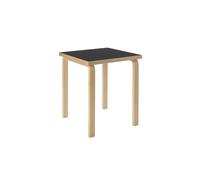 Aalto 80C Table Carrée H74 Bouleau/Noir