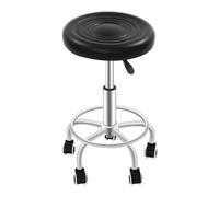Aangeebone Tabouret roulettes Réglable, Tabouret Pivotant, Siège Salon Coiffure, Hauteur Ajustable 45-57cm, 360° Rotation, Charge 150kg, Confort Ergonomique, Bureau, Atelier, Laboratoire