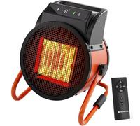 AAOBOSI Chauffage Soufflant 3000 W avec Télécommande pour Garage & Atelier | Céramique PTC, thermostat numérique, minuterie 24 h, 3 modes & protection anti-surchauffe pour garage, atelier & chantier