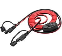AAOTOKK Faisceau Rallonge Câblage 16 AWG 12V-24V DC SAE à SAE Avec Interrupteur Dégagement/Déconnexion Rapide pour Moto, Panneau Solaire, Camping Car (2,4 m/7,8 ft)