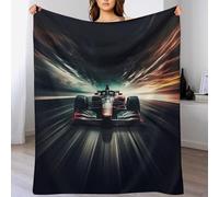AAPZY Couverture Motif F1 Course Impression 3D Couverture Légère en Polaire De Flannel Linge De Lit Couvre-lit Couverture De Canapé （140×180cm）