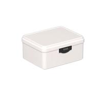 Aartner Boîte verrouillable, en plastique, coffre-fort pour réfrigérateur, armoire de bureau verrouillable pour aliments, médicaments et technique/prison de téléphone portable (blanc, M (26 x 21,6 x