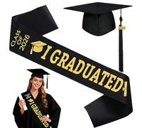 Aatpuss Ensemble 2 Pièces Chapeau Diplome Cap Ajustable Graduation Cap Idéal Pour Les Cérémonies De Remise Des Diplômes à L'université, Au Collège Ou Au Lycée, Ou Pour Les Fêtes à Thème