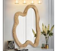 AAZZKANG Grand miroir mural asymétrique 61x41 cm en style rustique, décoratif et irrégulier, idéal pour la salle de bain, la chambre à coucher, le salon ou le couloir