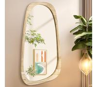 AAZZKANG Grand miroir mural asymétrique 80 x 50 cm rustique irrégulier miroir de courtoisie décoratif pour salle de bain, chambre à coucher, salon, couloir