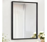 AAZZKANG Grand miroir rectangulaire en métal avec cadre noir 65 x 45 cm pour mur décoratif pour chambre à coucher, salle de bain, salon, entrée