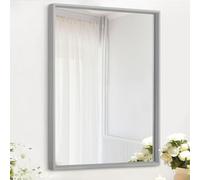 AAZZKANG Miroir Gris Miroir Décoratif Encadré Métallique Miroir de Salle de Bain Moderne Décoration Murale rectangulaire 50x40cm