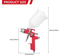 AB-17P Mini pulvérisateur à haut débit et basse pression, pulvérisateur de peinture à air, pulvérisateur à main professionnel avec buse de 1,4 mm et réservoir de 600 cc.
