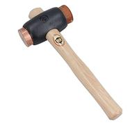 AB Tools Marteau Thor n° 4 en Cuivre et Peau de Vache Maillet/Masquer à Coup de Marteau TE400 Argent 2.36 kg en Fonte avec Poignée en Bois