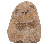 AB Tools Petit ours en peluche en pierre sculptée à la main pour décoration de maison de jardin