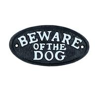 AB Tools Plaque en fonte noire avec inscription Beware the Dog