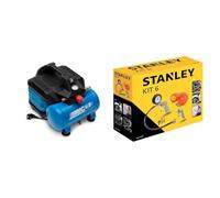 ABAC Compresseur d'Air Portable Silencieux EASE-AIR 6, Compresseur d'Air sans Huile & Stanley 9045717STN Accessoires pour compresseur d’air