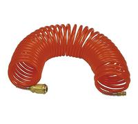 ABAC Tuyau spiralé pour air comprimé, diamètre extérieur 8 mm et diamètre intérieur 6 mm complet avec raccords à raccord rapide universels aux extrémités. Longueur 10 mètres 1-8 Bar
