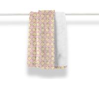 ABAKUHAUS Couverture polaire douce en flanelle, motif fruits coupés et pois, peluche confortable pour l'intérieur et l'extérieur, 125 x 175 cm, rose pâle et multicolore