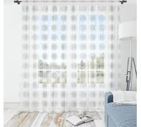 ABAKUHAUS Tapisserie abstraite, inspirée de la botanique Motif artistique monochrome répétitif, tapisserie en satin soyeux pour salon ou chambre à coucher, 180 cm x 274 cm, gris anthracite et blanc