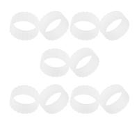 Abaodam 10 Pièces Anneaux de Fixation de Bougie en Silicone pour Bougeoirs | Inserts pour Porte-bougies, Design Antidérapant Réutilisable, Stabilité Renforcée, pour Bougies Coniques