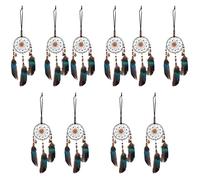 Abaodam 10 Pièces Attrape-rêves Fait Main en Plume Vintage pour Décoration Murale Intérieure, Kit Décoratif Suspendu pour Chambre de Filles ou Présent Original