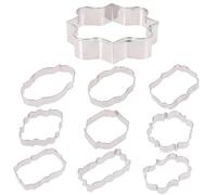 Abaodam 10pièces Inox pour Biscuits Set de Moules de Cuisson Festifs Forme Cadre Décoratif DIY Pâtisserie