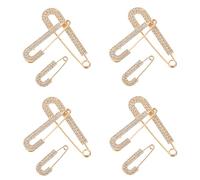 Abaodam 12 Pièces Épingles de Sûreté Décoratives à Cristal pour Foulards Pulls Robes Chapeaux Pinces à Clip pour Femmes Lot