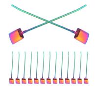 Abaodam 15 Pièces Cuillère à Paille en Acier Inoxydable Manche Long pour Mélanger Boissons et Glace, Design Créatif, Facile à Nettoyer, Maison Voyages