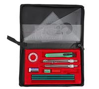 Abaodam 1ensemble Lot de Trousse Dessin Multifonctionnelle avec Compas Ergonomique Crayons Résistants et Règle Graduée Kit Complet pour Dessin Technique et Mathématiques Couleur Aléatoire