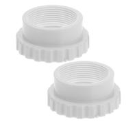 Abaodam 2 Pièces Adaptateur Fileté Double, Raccord PVC Blanc | Assemblage Précis, Résistance Chimique et Prévention des Fuites, pour Pompe et Bassins Intérieurs