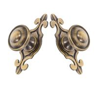 Abaodam 2 Pièces Bouton de Meuble en Laiton Vintage Rond pour Tiroirs et | Finition Bronze Mate, Prise Lisse, Installation Facile, Compatibilité, Réduit le Blocage