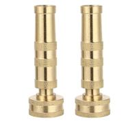 Abaodam 2 Pièces Buse de Tuyau en Cuivre Haute Pression Réglable pour Jardin Extérieur et Lavage de Voiture, Surface Lisse et Démontage Facile, Embout Robuste en Cuivre