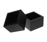Abaodam 2 Pièces Coffret à Saké en Bois Foncé Style Japonisant, Boîte | Rangement pour Petites Pièces, Usage Réutilisable, pour Coupe à Saké, Fêtes, Repas, Présents Maison