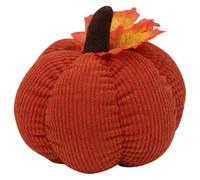 Abaodam 2 Pièces Décoration Citrouille Automne en Velours Côtelé Orange, Accessoire pour Table Cuisine, Ornement Artisanal de Citrouille pour Thanksgiving