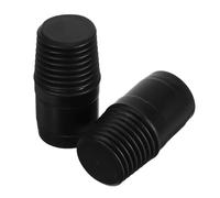 Abaodam 2 Pièces Embout Fileté du Manche à Balai en PP Noir, Connecteur Droit pour Balai et Manche, Connexion Stable, Montage Rapide, Usage Domestique et Commercial
