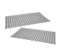 Abaodam 2 Pièces Grille du Poêle à Bois en Acier Noir, 16x10 Pouces | Compatible Grilles de Foyer Poêle, Résistance Thermique Élevée, Sécurité Renforcée, Usage Maison