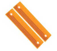 Abaodam 2 Pièces Panneau de Sécurité Routière Rectangulaire Jaune en | 180 X 40mm, Usage sur Bords de Route et Garde-corps, Visibilité Nocturne Renforcée