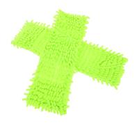 Abaodam 2 Pièces Serpillière de Remplacement en Chenille, Vert pour Sol | Accessoires pour Balai Plat, Forte Absorption D’eau, Doux, Nettoie Coins et Surfaces sans Abîmer