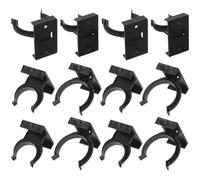 Abaodam 20 Pièces Clip pour Plinthe Cuisine en Plastique Noir, Accessoires de Pieds D'armoire Stables et Pratiques Fonction de Remplacement et Rehaussement