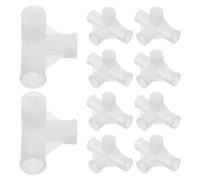 Abaodam 20 Pièces Connecteur de Tige à Quatre Voies en Plastique Blanc 16 | Installation Rapide, Pièce pour Armoire et Rayonnage, Optimisation de L’espace, Stabilité Renforcée, Solide